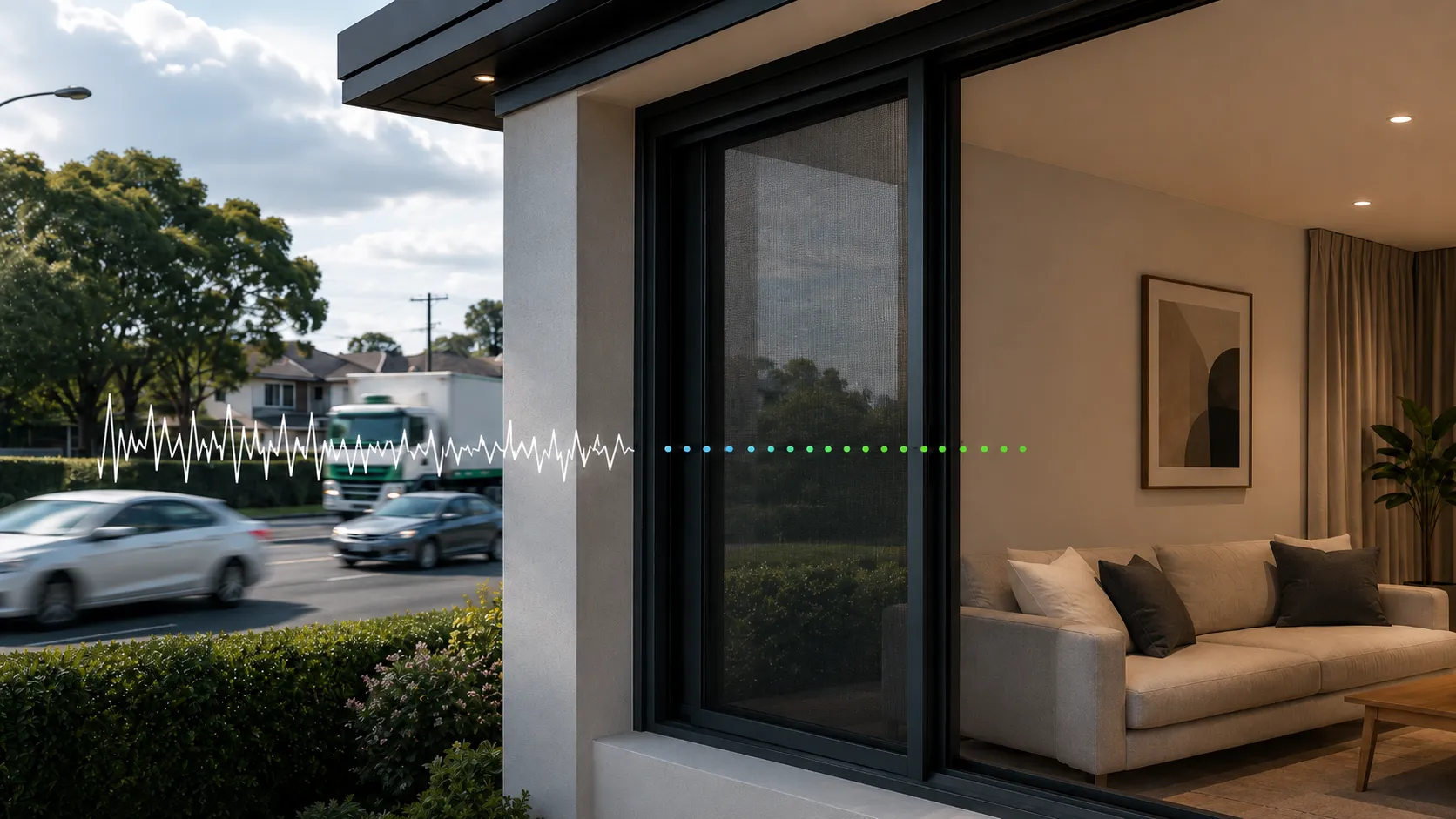 Street-facing aluminium glazing reviewed for Victorian privacy and acoustic comfort