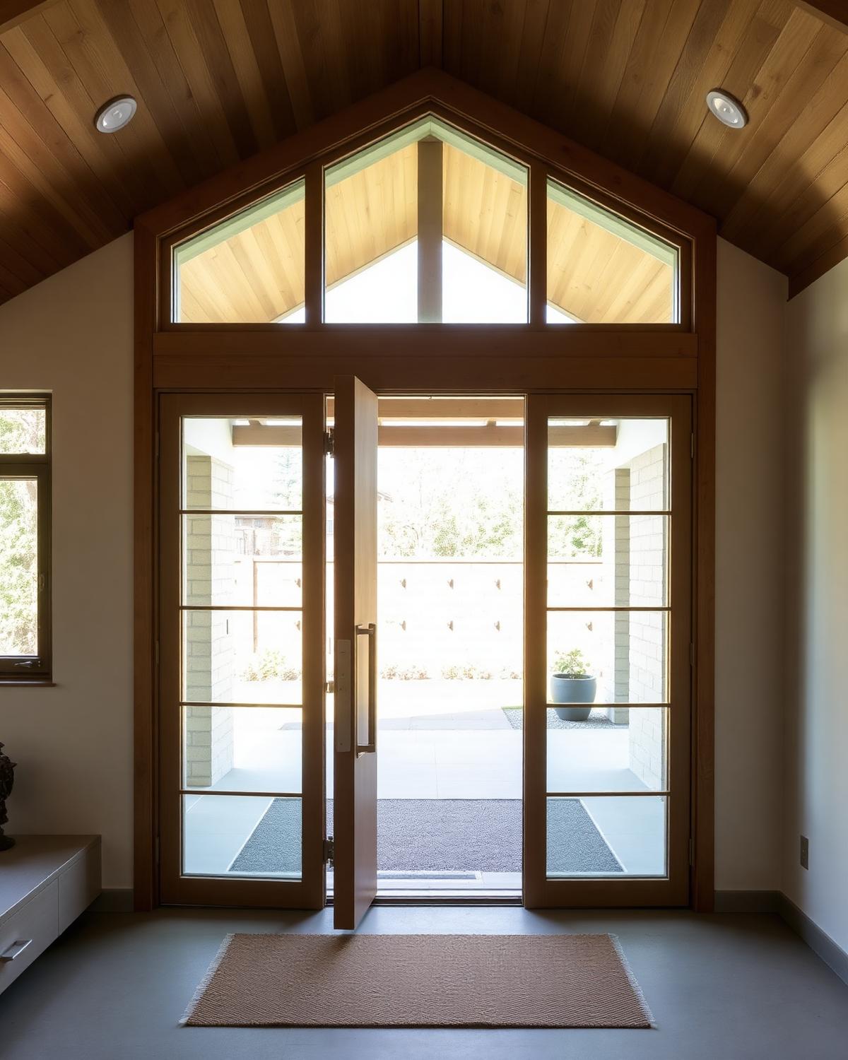 Architectural aluminium entrance door and glazing option