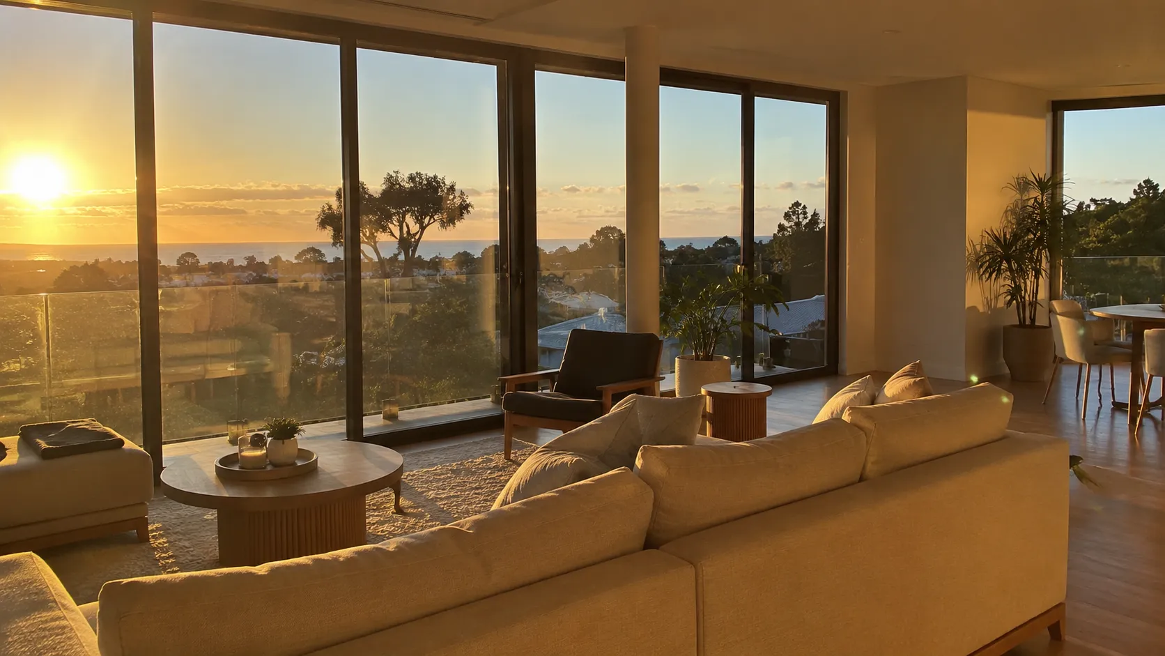 Large aluminium sliding door suited to South Australia afternoon sun control