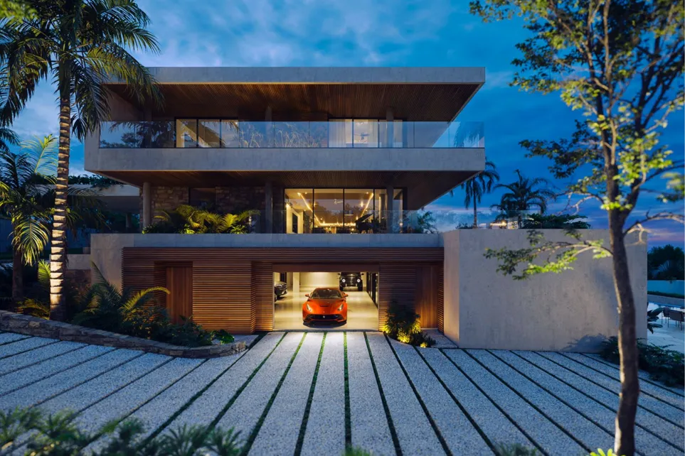 Architectural detail view of SMIRO aluminium system installation in Kingston Jamaica